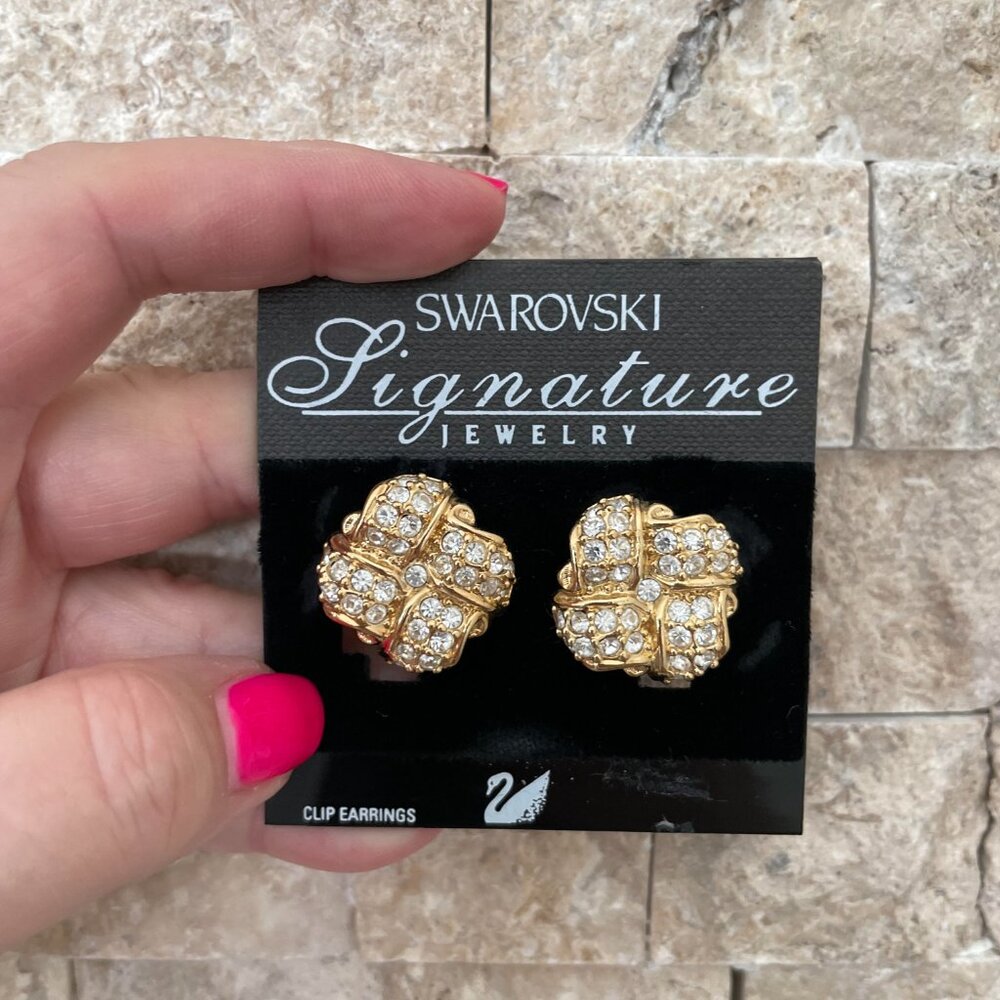Vintage Swarovski Clip-On Earrings